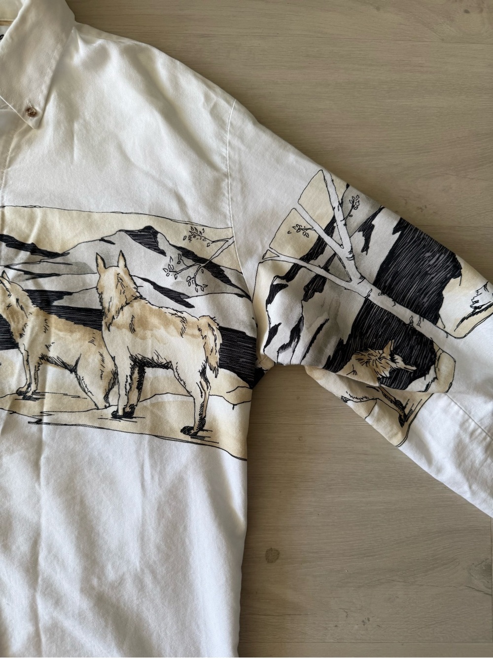Vintage Roper Rodeo Blue Wolf Shirt - Picture 4 of 9